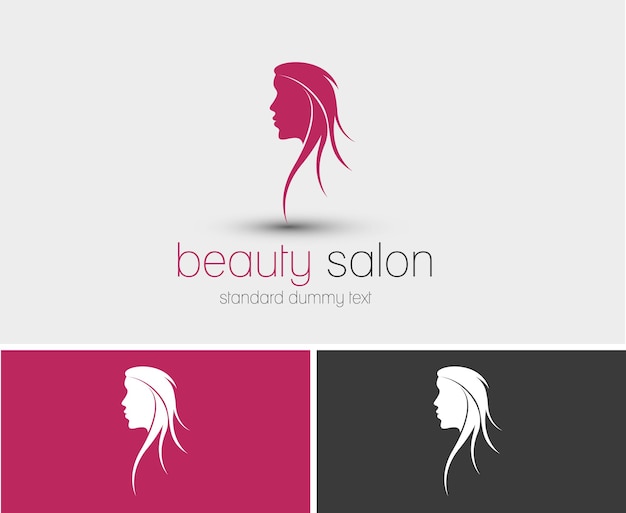 Vector gratuito logotipo de salón de belleza, diseño de vectores aislados.