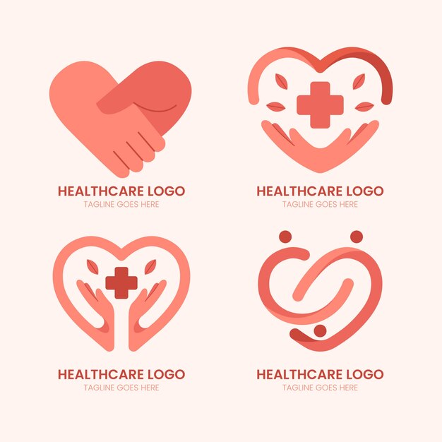 Logotipo de salud del corazón dibujado a mano