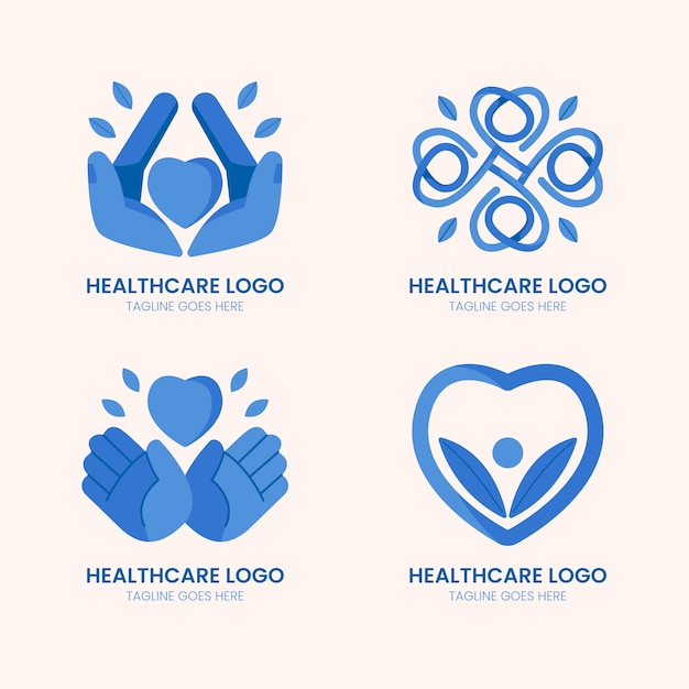 Vector gratuito logotipo de salud del corazón dibujado a mano