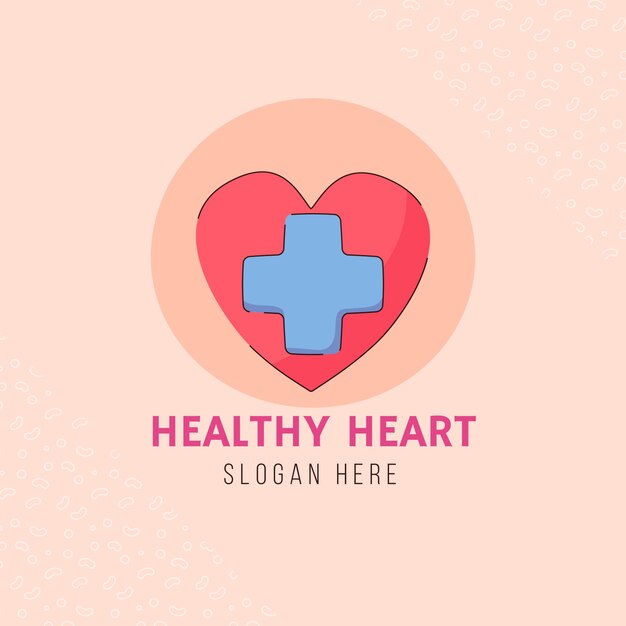 Logotipo de salud dibujado a mano