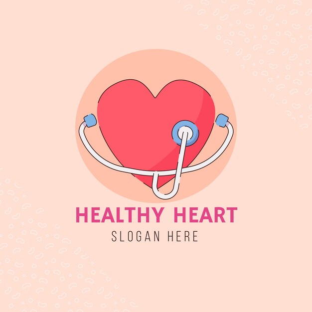 Logotipo de salud dibujado a mano
