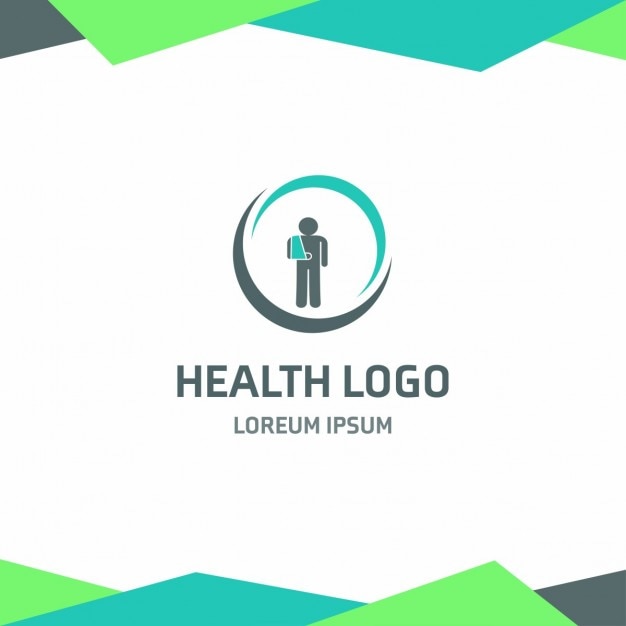 Vector gratuito logotipo de salud con una figura humana