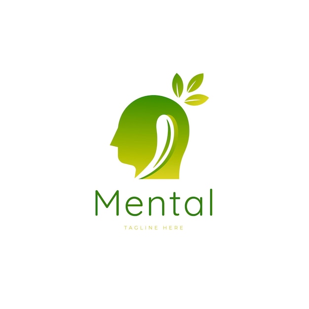Logotipo de salud mental degradado