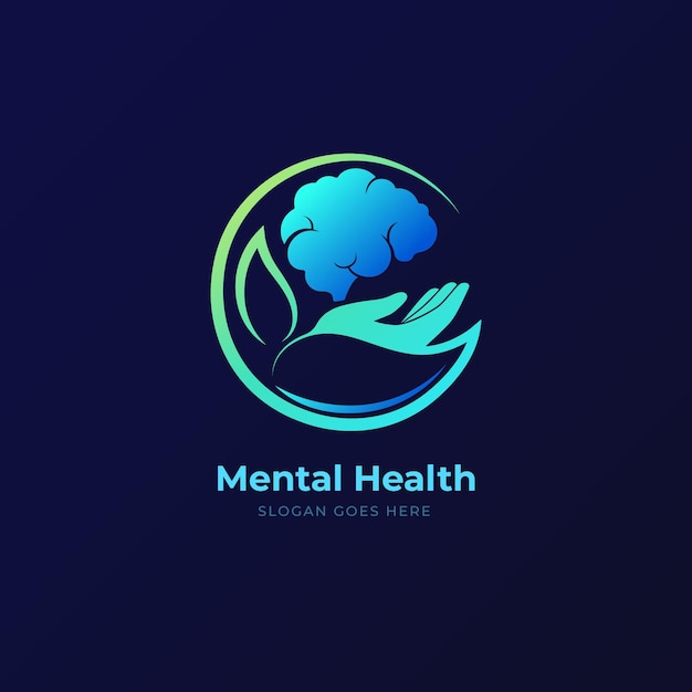Logotipo de salud mental degradado