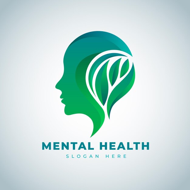 Logotipo de salud mental degradado