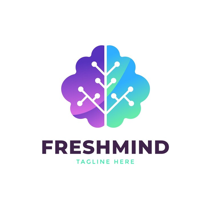 Vector gratuito logotipo de salud mental en gradiente