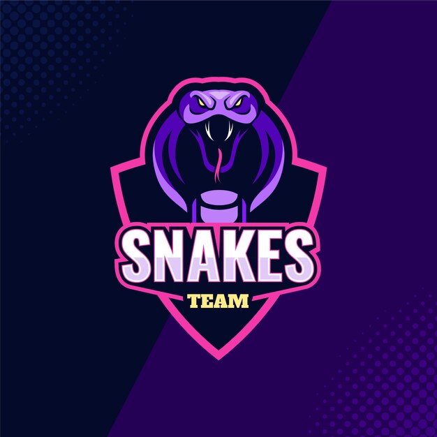 Logotipo de serpiente esport dibujado a mano