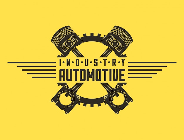 Vector gratuito logotipo de servicio automotriz industrial