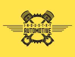 Vector gratuito logotipo de servicio automotriz industrial