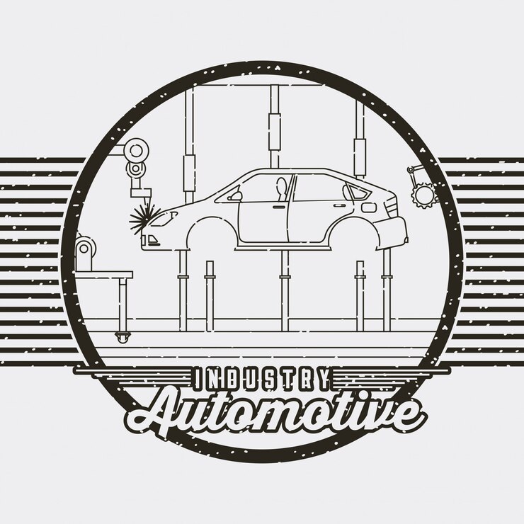 Vector gratuito logotipo de servicio automotriz industrial