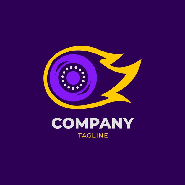 Logotipo de servicio de coche de diseño plano