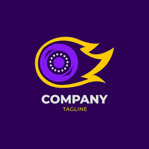 Logotipo de servicio de coche de diseño plano