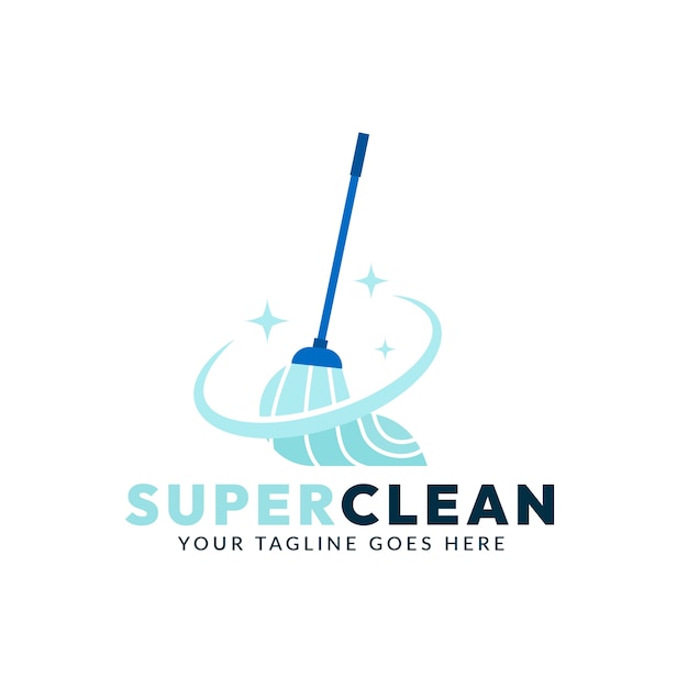 Logotipo del servicio de limpieza creativa.