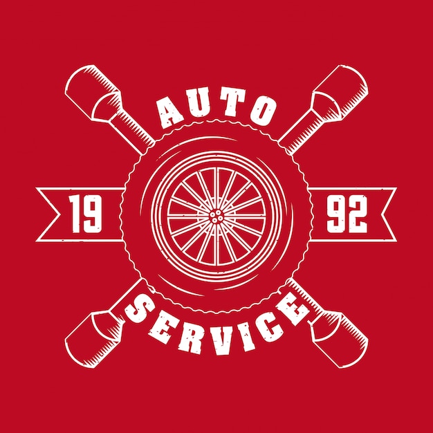 Vector gratuito logotipo del servicio de reparación de automóviles