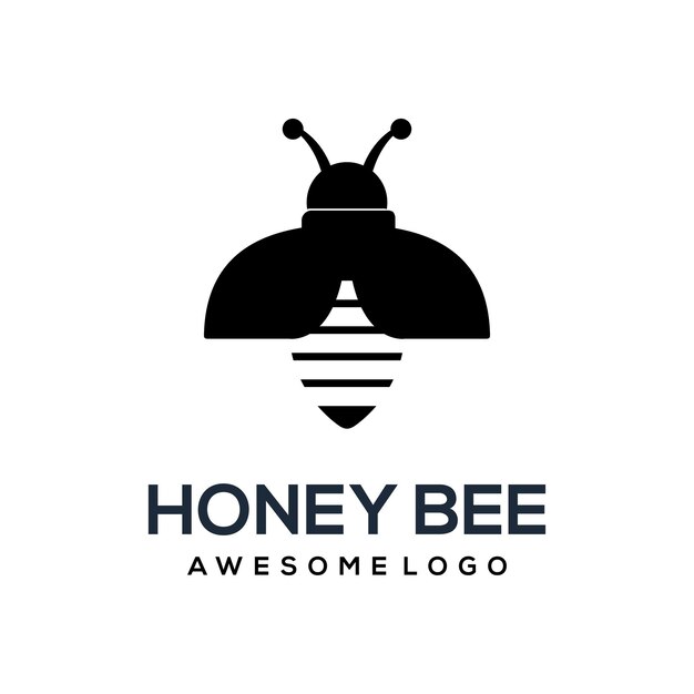 Logotipo de silueta de abeja