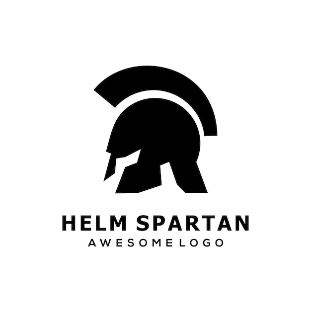 Vector gratuito logotipo de la silueta espartana