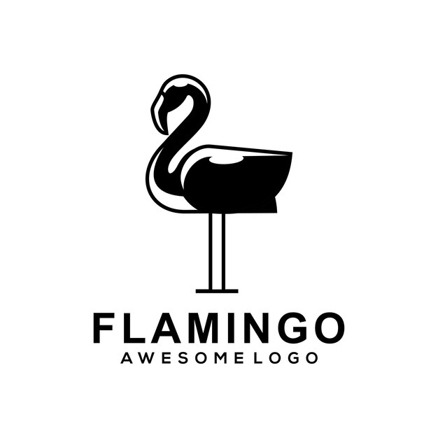 Logotipo de silueta de flamenco