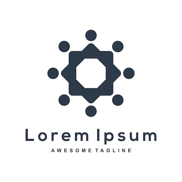 Logotipo de silueta de grupo de personas