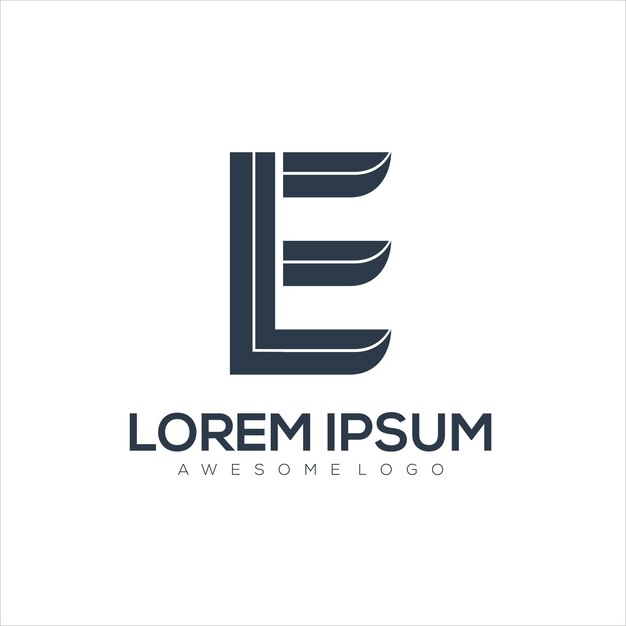 Logotipo de la silueta de la letra E
