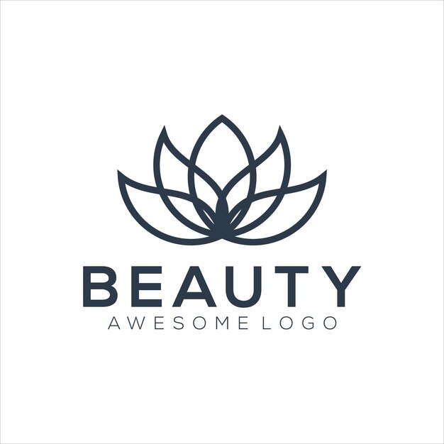 Logotipo de silueta de loto