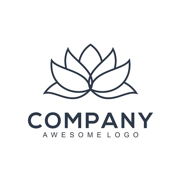 Logotipo de silueta de loto