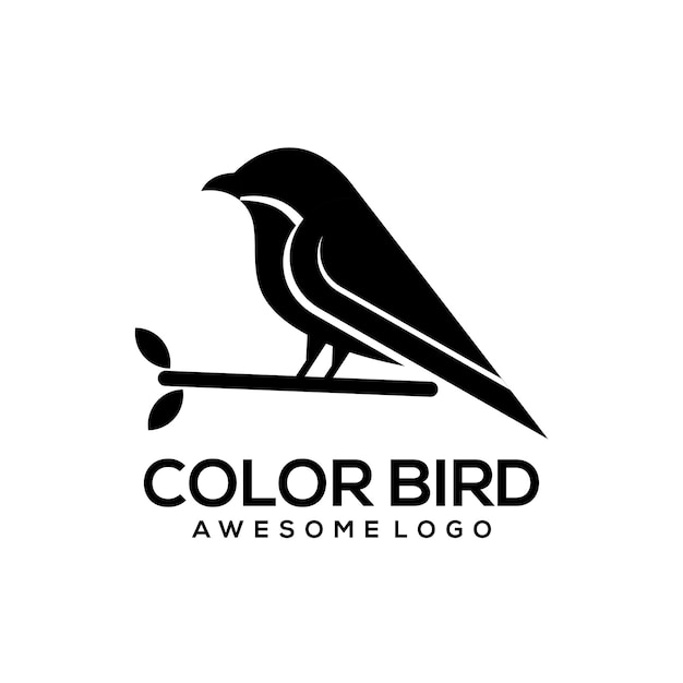 logotipo de silueta de pájaro