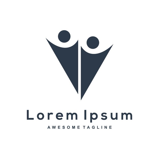 Logotipo de silueta de personas