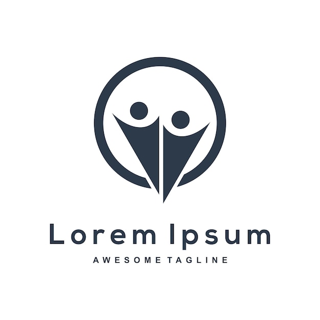 Logotipo de silueta de personas