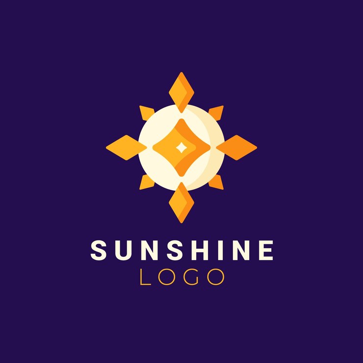 Vector gratuito logotipo de sol boho de diseño plano