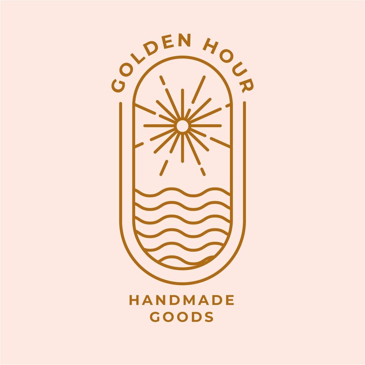 Vector gratuito logotipo de sol boho de diseño plano
