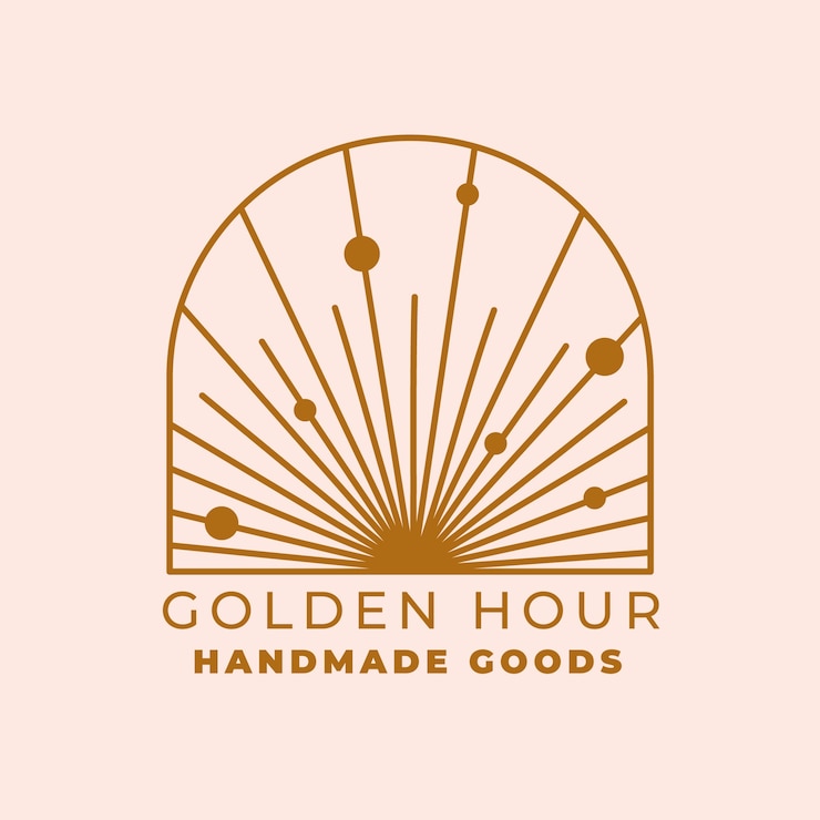 Vector gratuito logotipo de sol boho de diseño plano