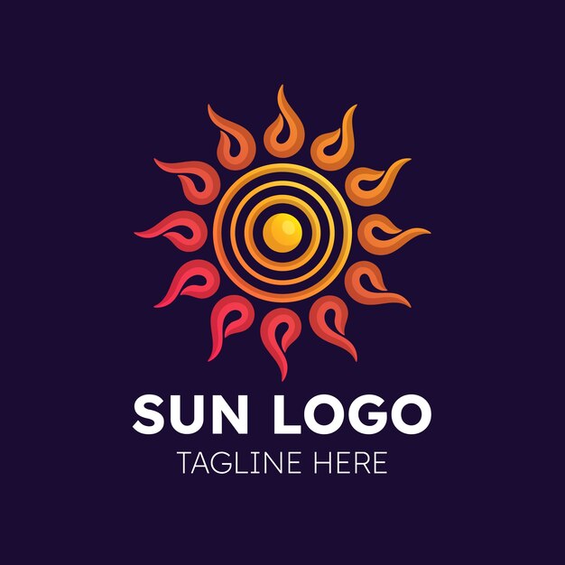 logotipo de sol degradado