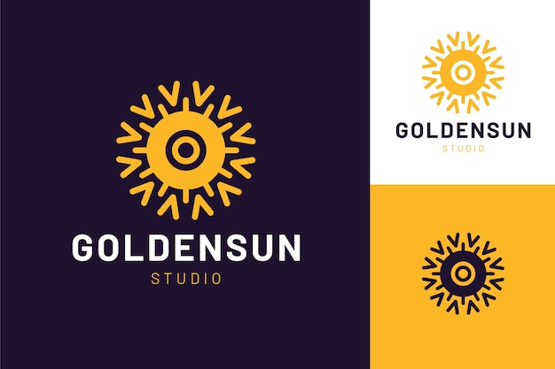 Logotipo de sol plano