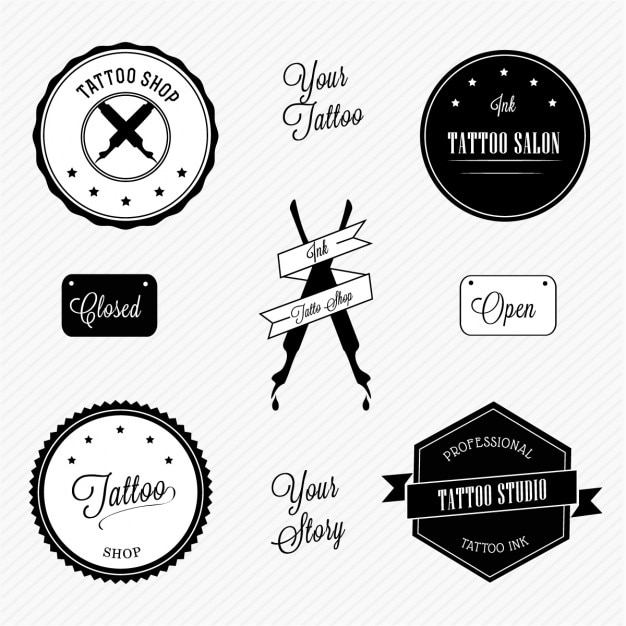 Vector gratuito logotipo del tatuaje