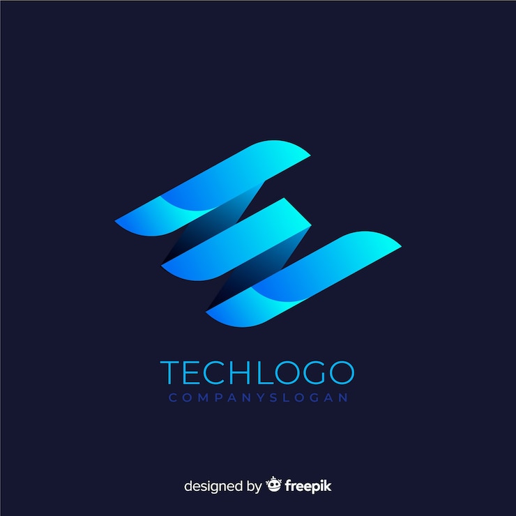 Vector gratuito logotipo de tecnología de degradado