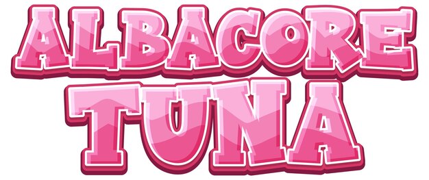 Logotipo de texto de atún blanco