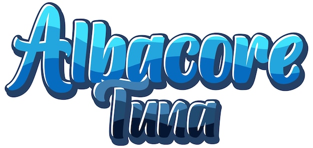 Vector gratuito logotipo de texto de atún blanco