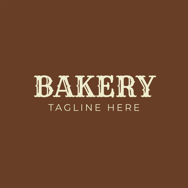 Logotipo de tipografía de panadería vintage