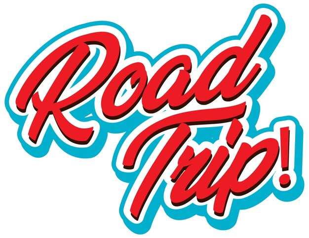 Logotipo de tipografía de viaje por carretera