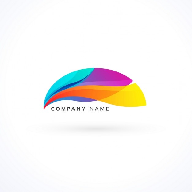 Vector gratuito logotipo a todo color con formas abstractas