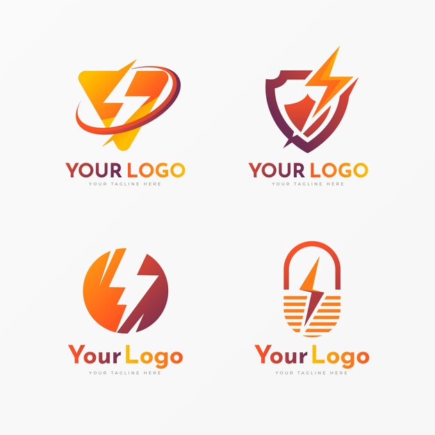 Logotipo de tormenta de color degradado