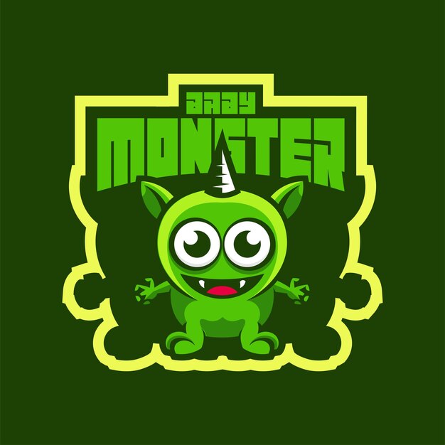 Logotipo de vector de mascota de monstruo esport