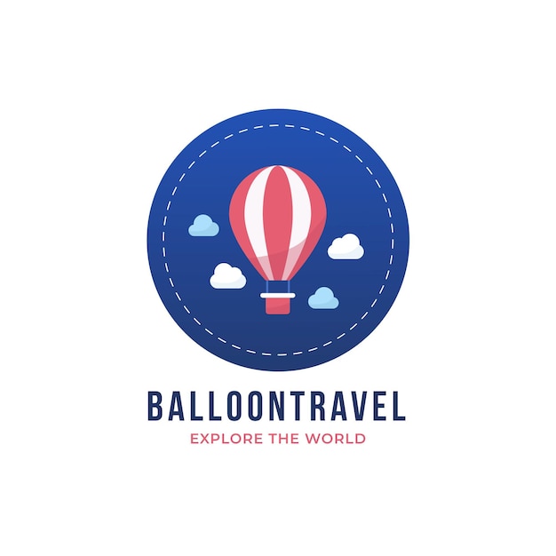 Vector gratuito logotipo de viaje detallado