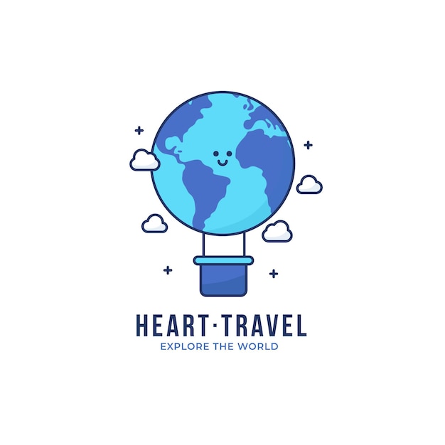 Vector gratuito logotipo de viaje detallado