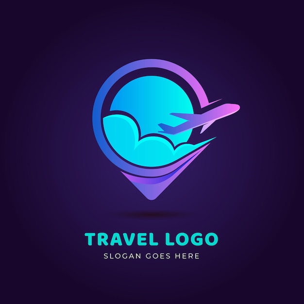 Vector gratuito logotipo de viaje detallado