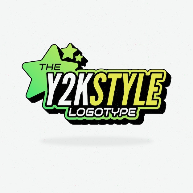 Logotipo de y2k dibujado a mano