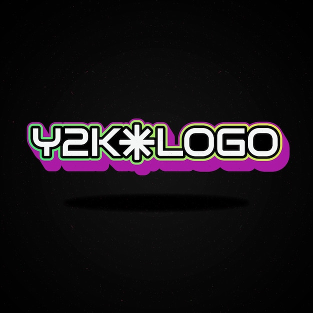 Logotipo de y2k dibujado a mano