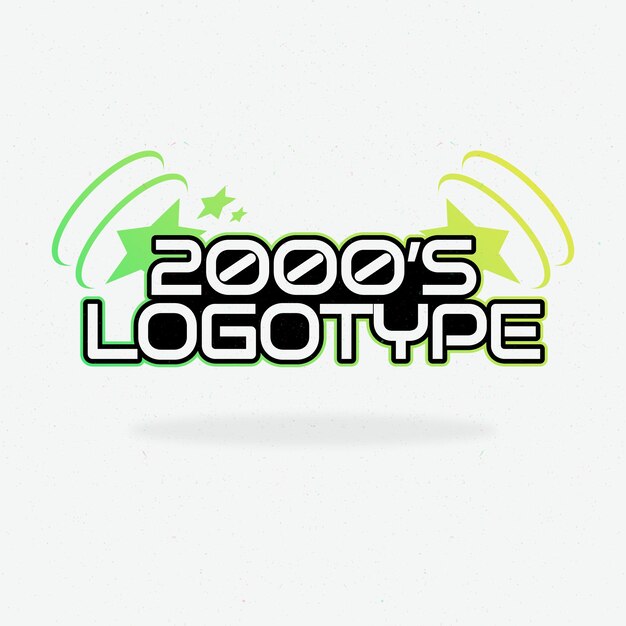 Logotipo de y2k dibujado a mano