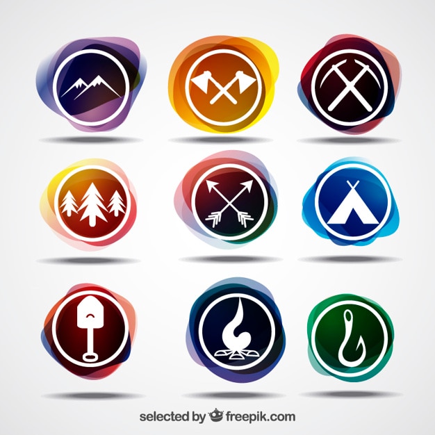 Logotipos aventura colorida