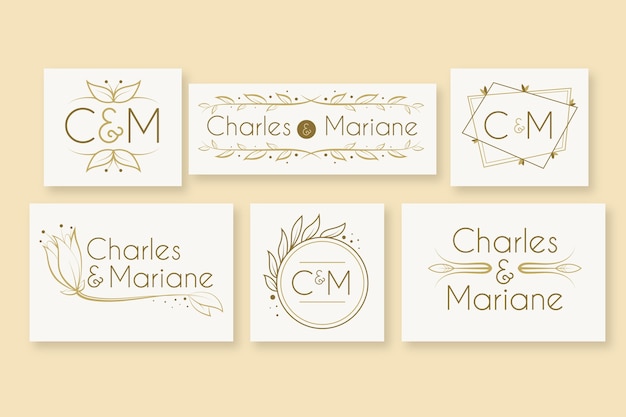 Logotipos de boda con clase